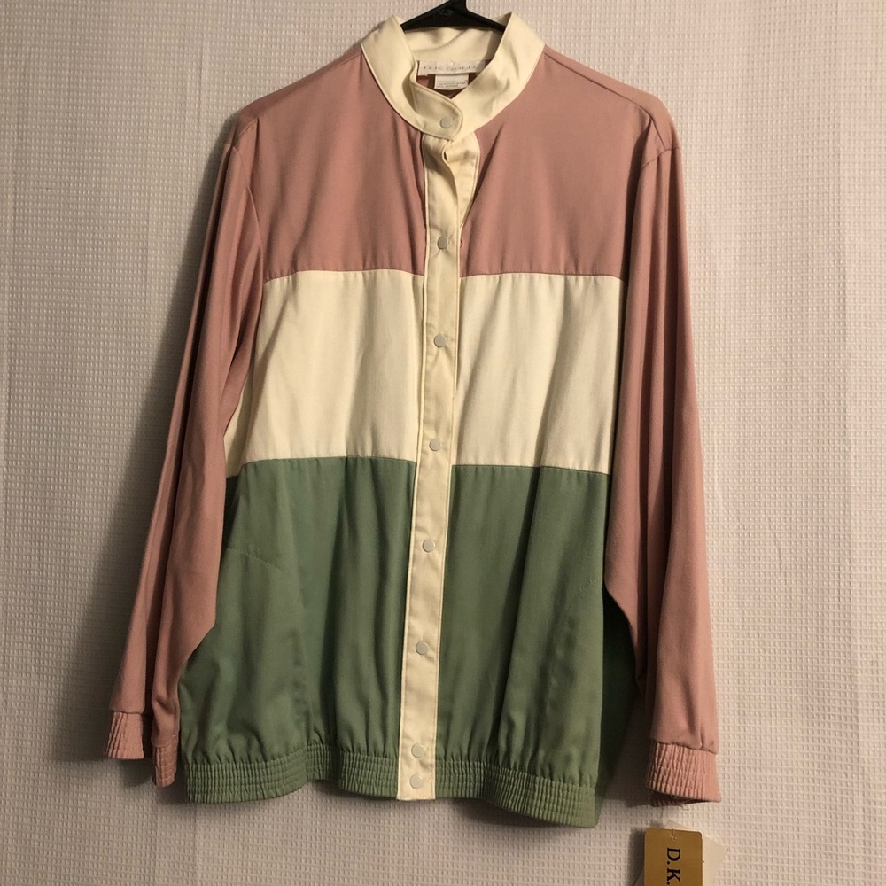 Vintage retro Multi-colored D.K Gold  jacket*